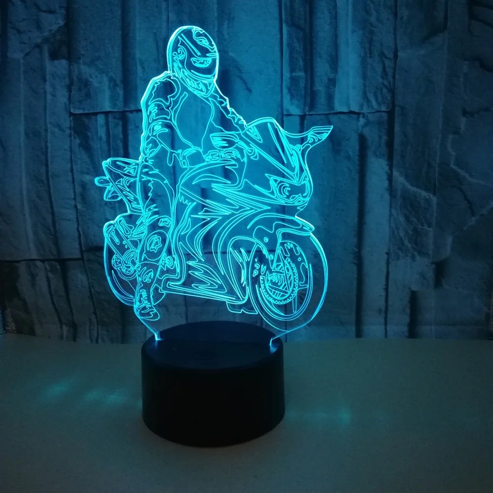 Veilleuse Bébé,3D Lampe Illusion Optique LED Veilleuse Pour Bébé Enfant,Lampe 3d Voiture 7