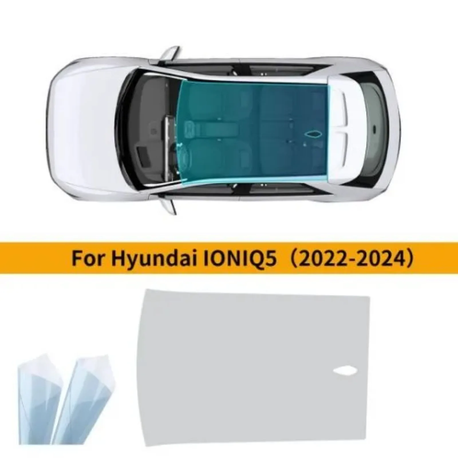 For Hyundai IONIQ 5 SEL 2022 2023 2024 TPU PPF Car Sunroof Insulation Film Ice Armor Protection Resistant Car Sunroof Stickers
