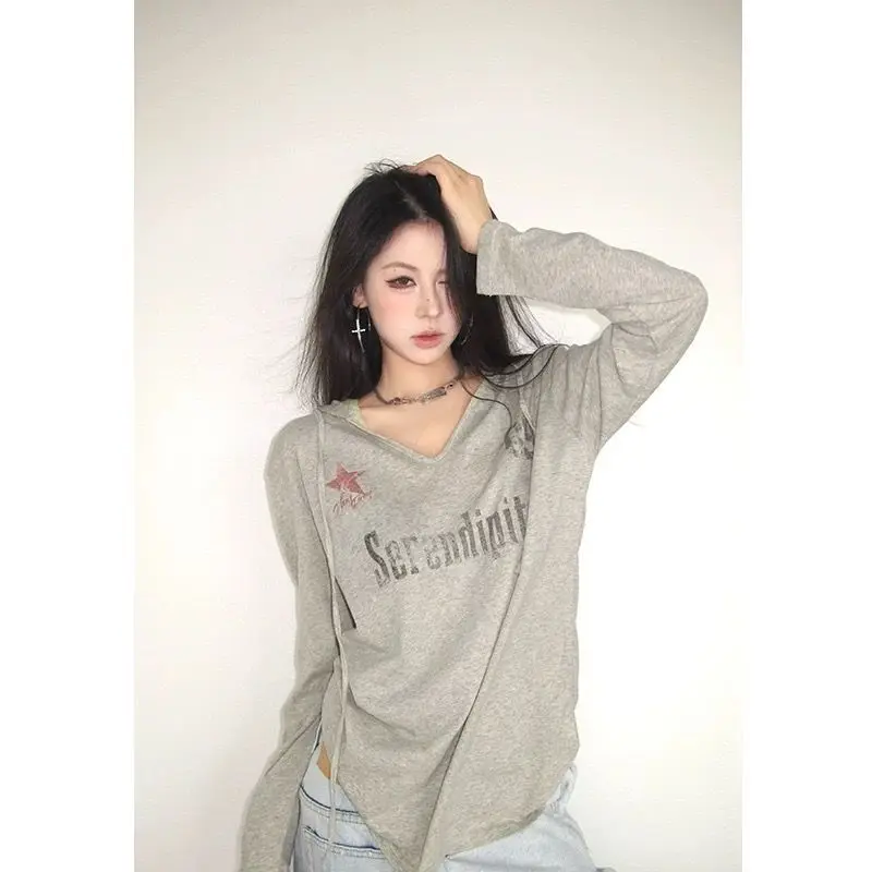 Women's Clothing Hooded Hot Selling Comfortable Versatile Fashion T-Shirts Long Sleeve Autumn Comfortable Solid Color Popularity