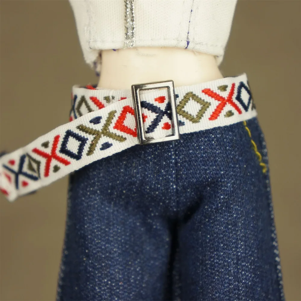 

New Super Mini Doll Belt Artificial Ethnic Style Long 19cm Width 1cm DIY Doll Accessories Handmade Girls Gifts for Bjd Dolls