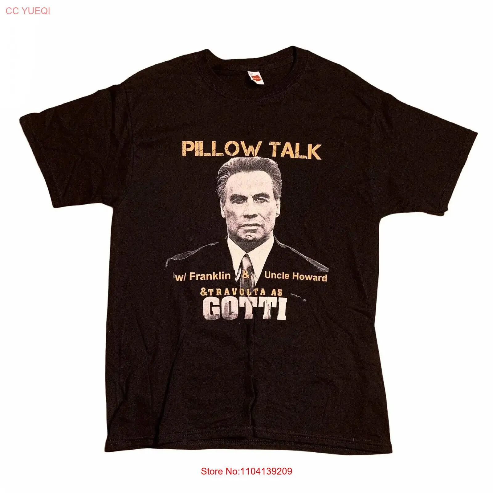 Gotti Movie Shirt John Travolta Mens M Black Promo Pillow Talk Gangster long sleeves