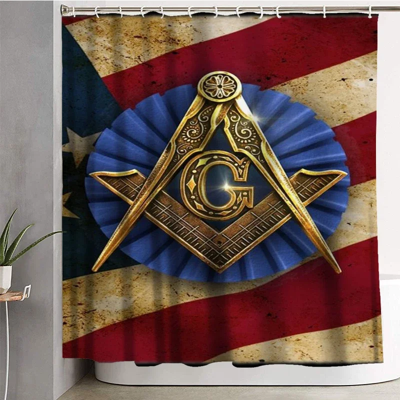 Texas Masonic Shower Curtain Peculiar Art Bathroom Decor Home Accessories