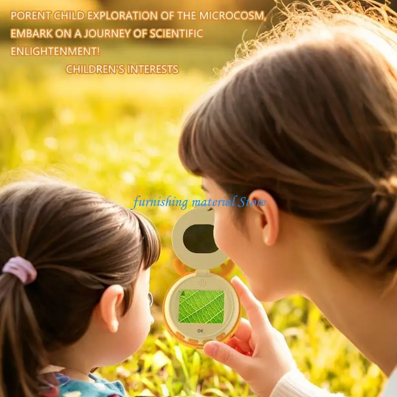 

Y5GD Digital Microscope Handheld Glass 2inch IPS Color Screen Science 500x Magnification Pocket Microscopes