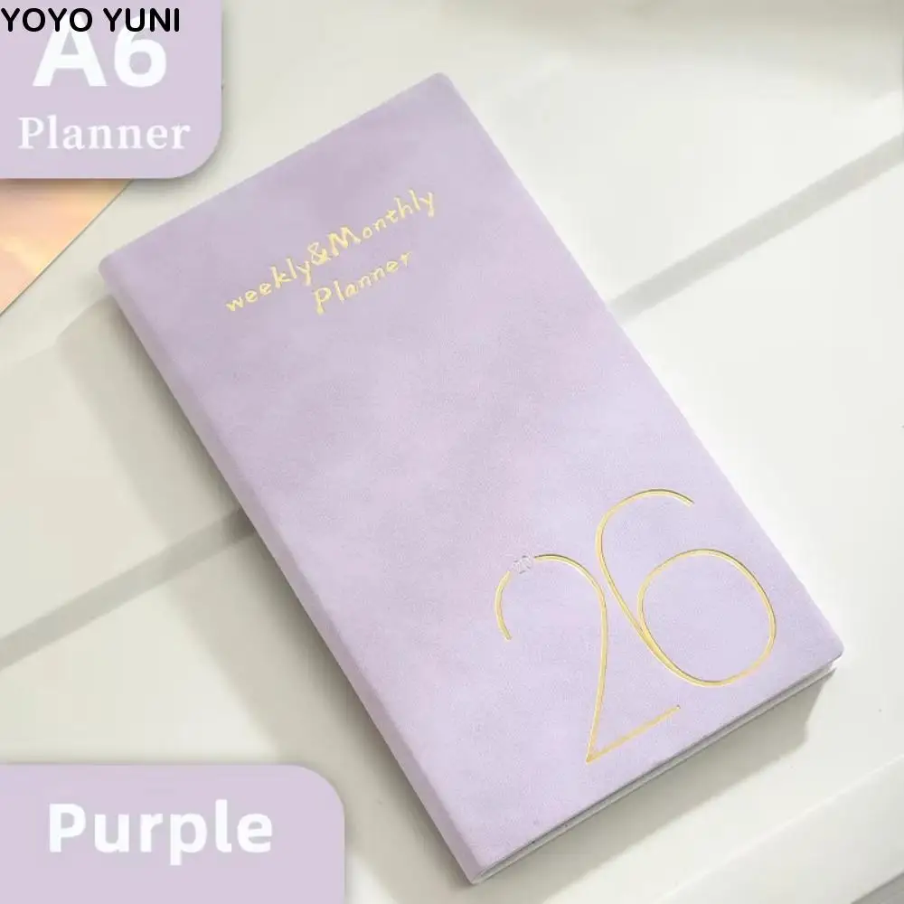 

365 Days A6 Planner Notebooks Daily Planner Reminder Efficiency English Agenda Book Time Organizer Colorful
