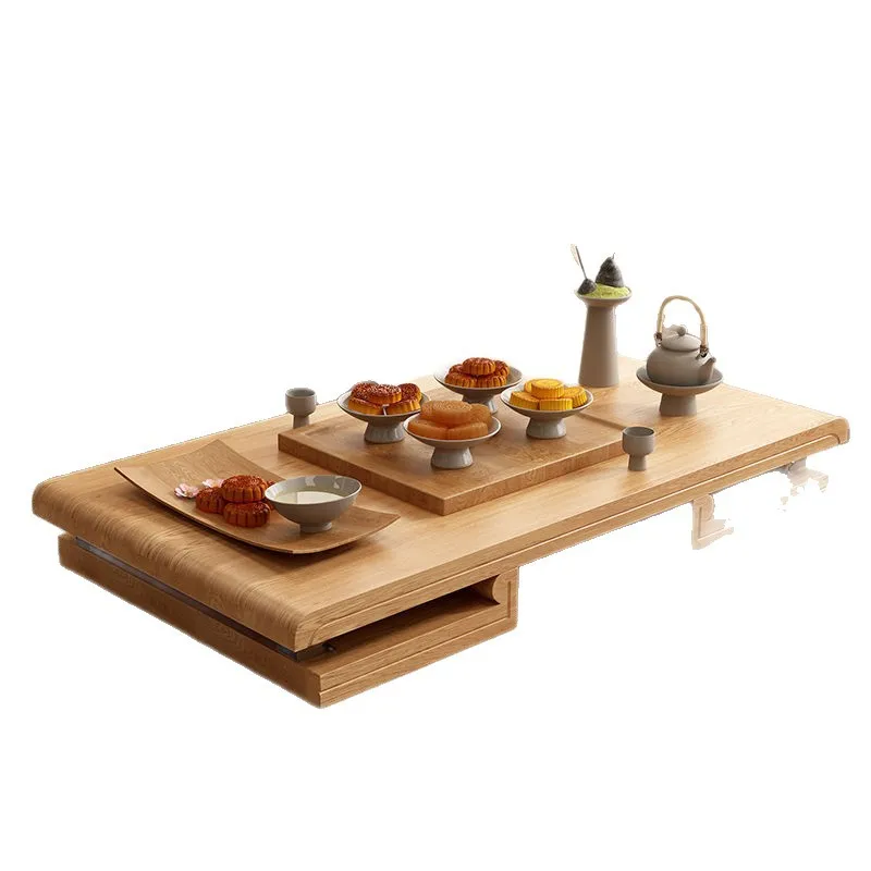 

Solid wood bay window small foldable tatami coffee Japanese zen tea Sinology Floor table Kang table
