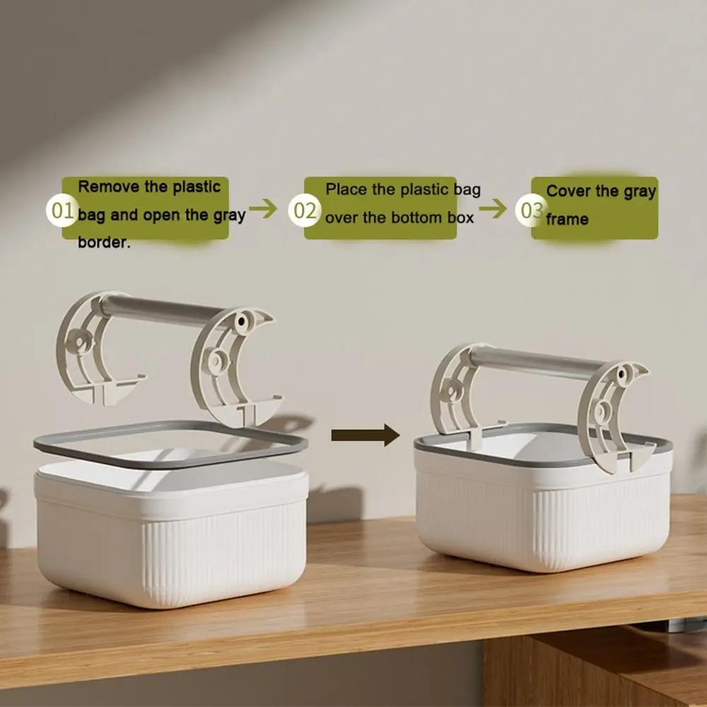

Plastic Cockatiel Playground Rest Shelf Anti-slip Detachable Tabletop Bird Platform with Removable Box Birds Training Stand