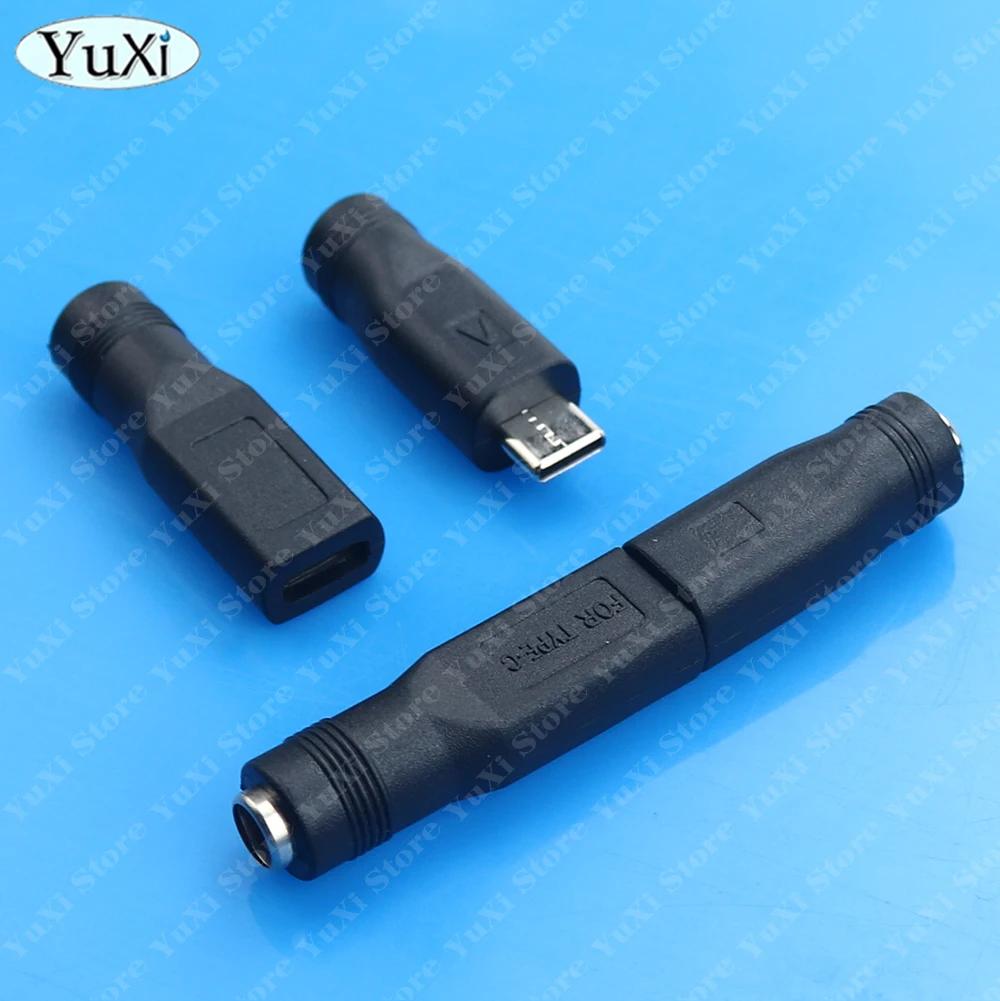1pc Type-C Micro USB to DC 5.5x2.1mm Power Converter Adapter USB C to DC Charging Jack Plug 5V Male Female AC to DC 5.5 * 2.1MM view 4