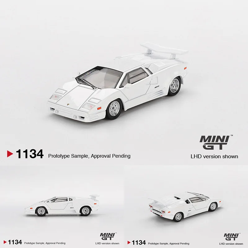

PreSale MINIGT 1134 1:64 Lamborghini Countach 25th Anniversary White Diecast Car Model Collection Toys