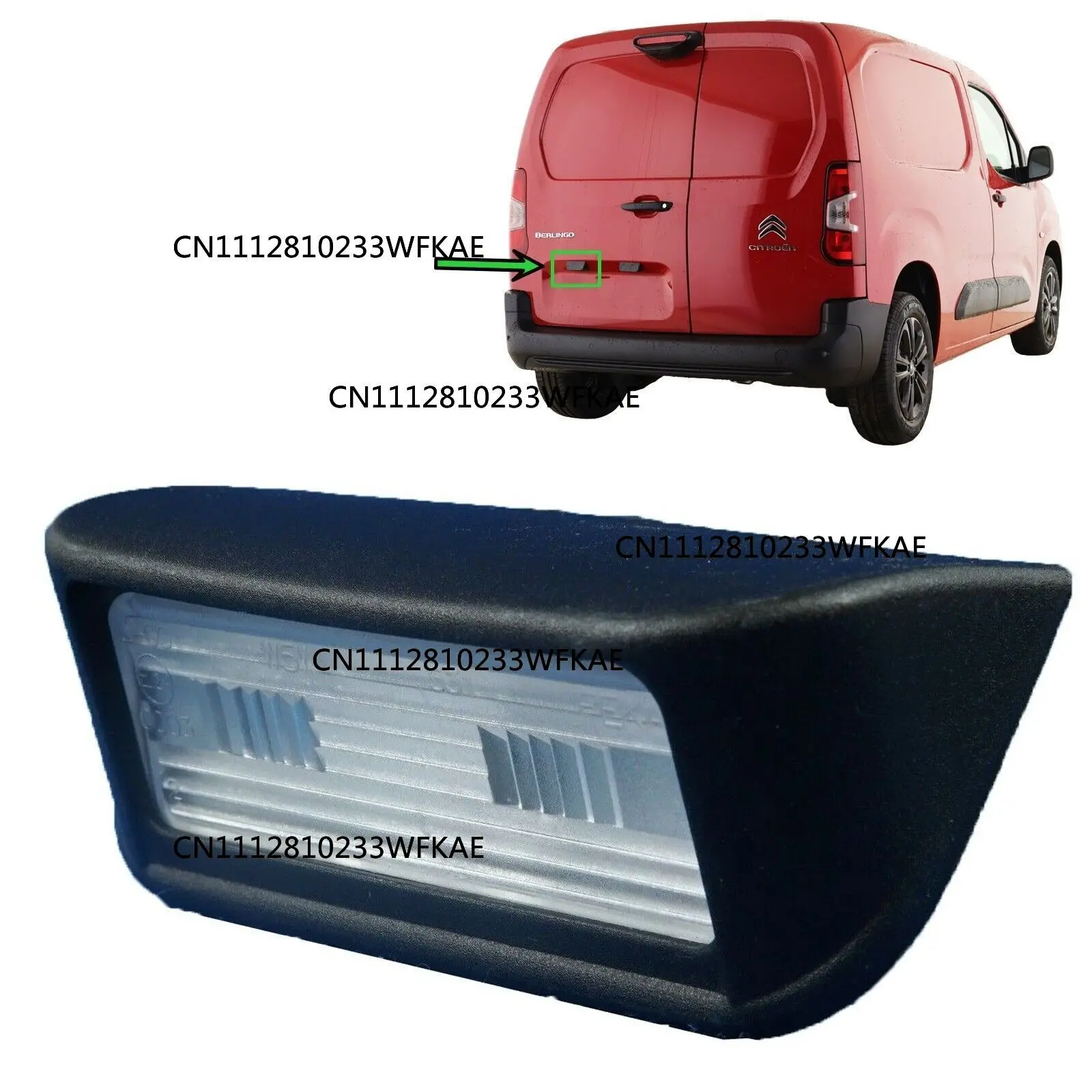For Citroen Berlingo Peugeot Partner Expert Number Plate Lamp 6340G7 Signal Lamp Car License Plate Lights Accessories