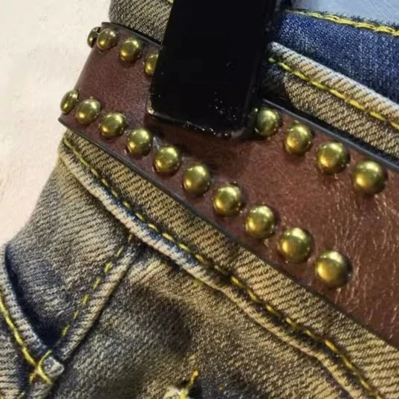 Harajuku Y2k Shorts For Women Pantalones Cortos De Mujer Casual Fashion Summer Denim Shorts Heavy Beading Sequin Wide Leg Pants