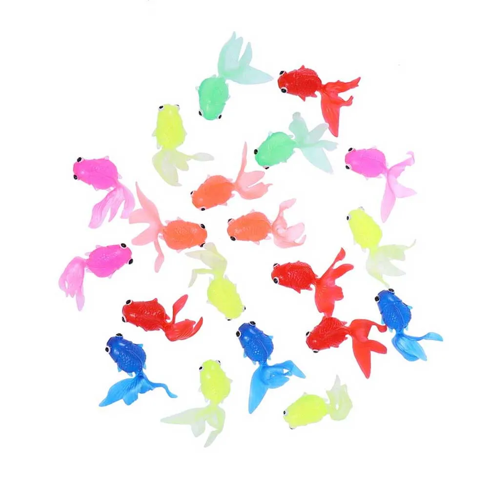 

10pc Lifelike Goldfish Figures Fish Tank Decoration Kids Educational Promote Imagination Color Recognition Safe