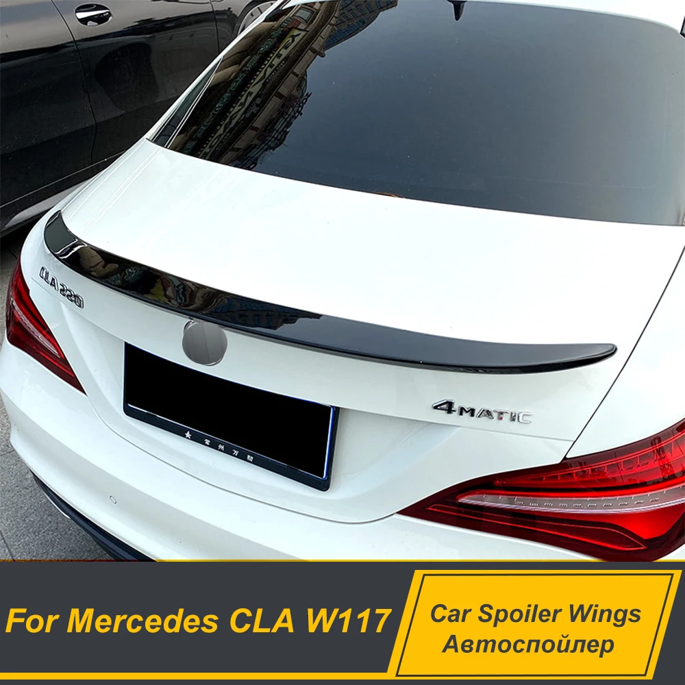 

For Mercedes Benz CLA Class W117 2013-2019 CLA180 200 CLA45 AMG Rear Trunk Lid Car Spoiler Wings ABS Exterior Accessories Parts