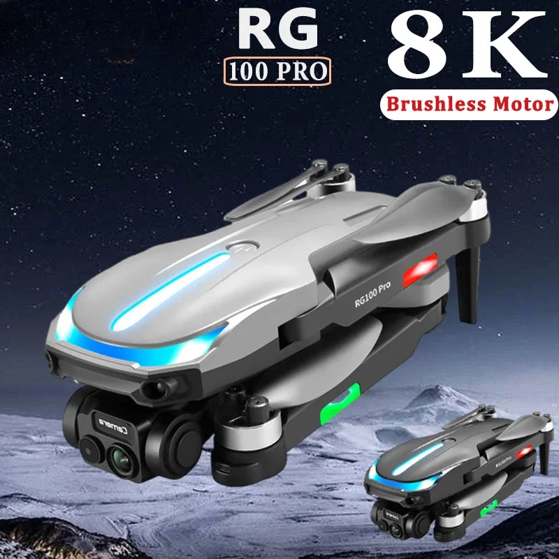 RG100PRO 드론 브러시리스 모터 지능형 장애물 회피 듀얼 카메라, HD 항공 사진 리모컨 항공기