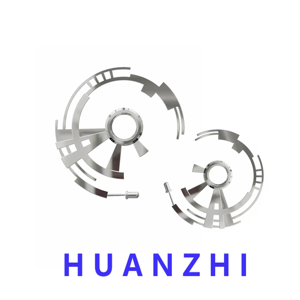 Cyberpunk Hollow Turbine Shape Earrings Special Customized Mechanical Hoop Earrings For Women Men Y2k Jewelry HUANZHI 2023 New