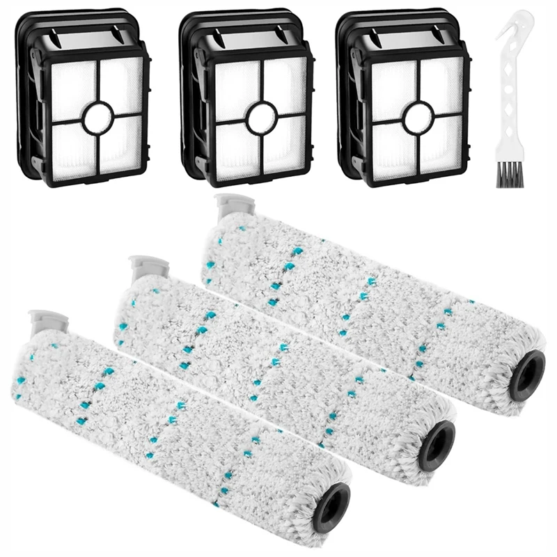 Replacement Brush And Filters For Bissell Crosswave Max And Crosswave 2554 2590 Vacuum Parts, Replace 1618641 & 1608684