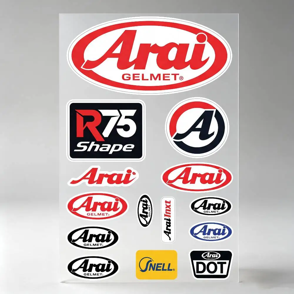 Poster A-ra-i Waterproof Reflective Motorbike Stickers Easy Peel Removable Decals For Motorcycle Car