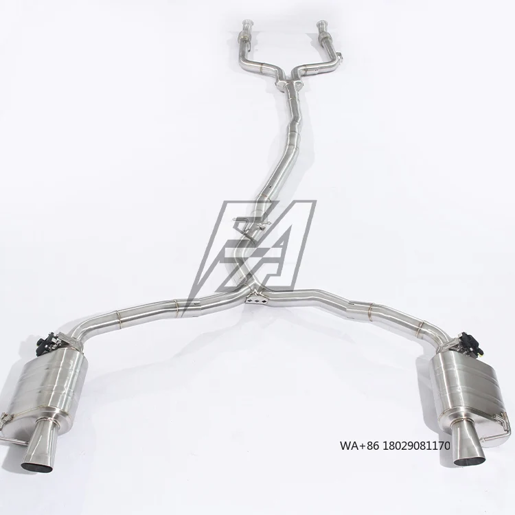 

Для E43 3.0T 2017: Верхняя задняя секция выхлопной системы с электроклапаном, глушителем и выхлопной трубой Cat-Back