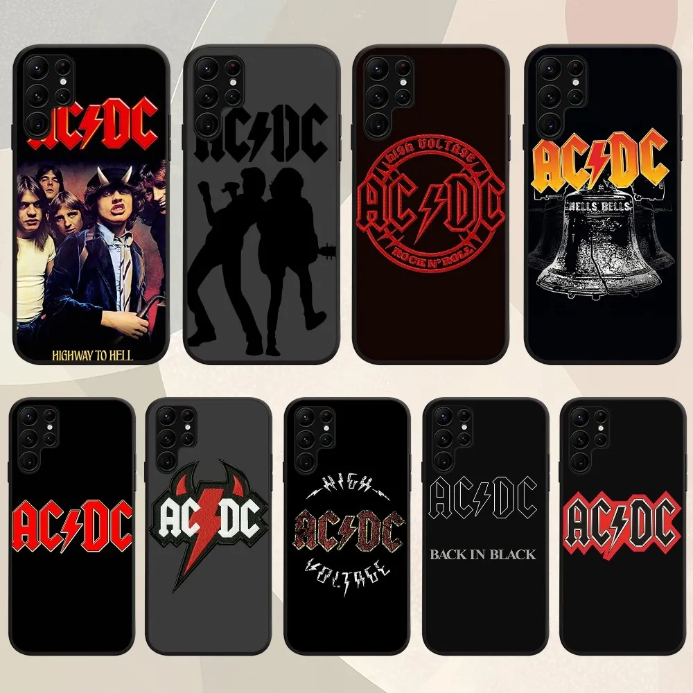 Band A-ACDCs Music Logo Cool Phone Case For Samsung Galaxy A52 A72 A53 A70 A91 A80 A71 A73 S Shell