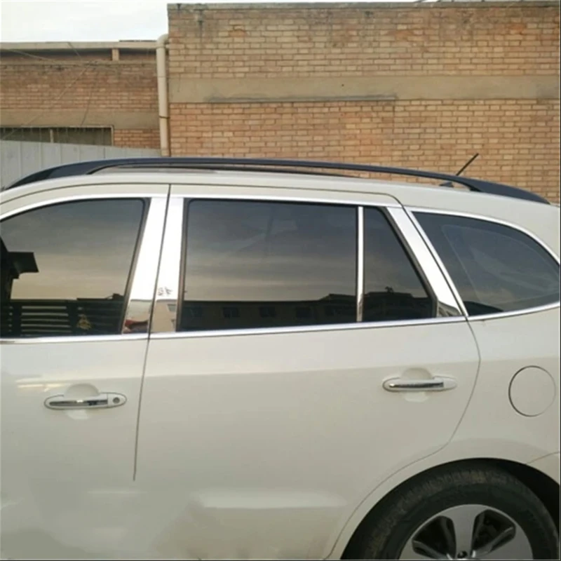 WELKINRY For Hyundai Santa Fe CM 2nd Generation 2006-2012 Car Body Door Window Central Middle B C Pillar Column Post Cover Trim