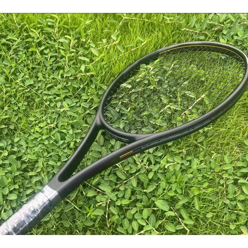 مضرب تنس كربون بيضاوي أسود، متين ومريح لكل من الرجال والنساء، مناسب للعب الكاجوال والتدريب اليومي #3