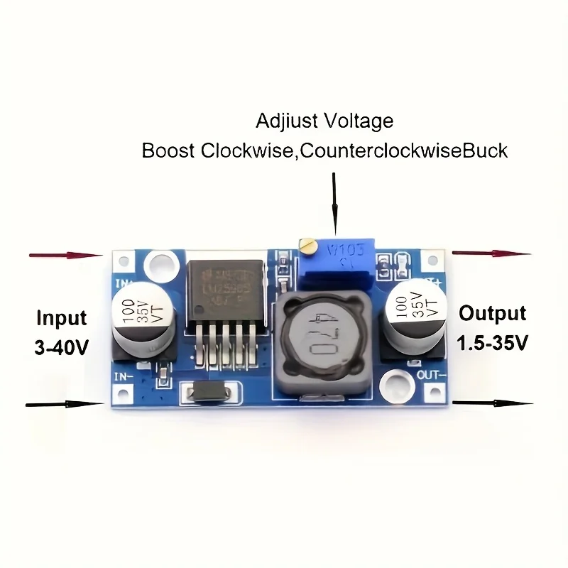 LM2596S DC-DC-Abwärtswandler, einstellbarer Abwärtsspannungsregler, kompatibel mit ESP32, Raspberry Pi und STM32