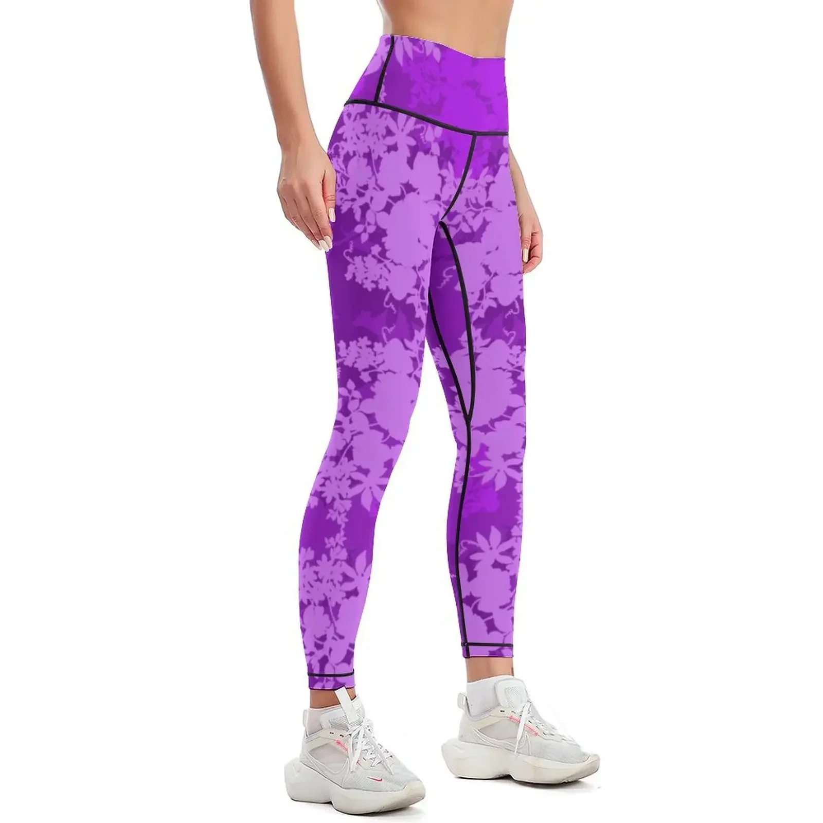 Layered Graphic Floral Silhouette Design Leggings Female legging pants sport legging sports woman gym Womens Leggings