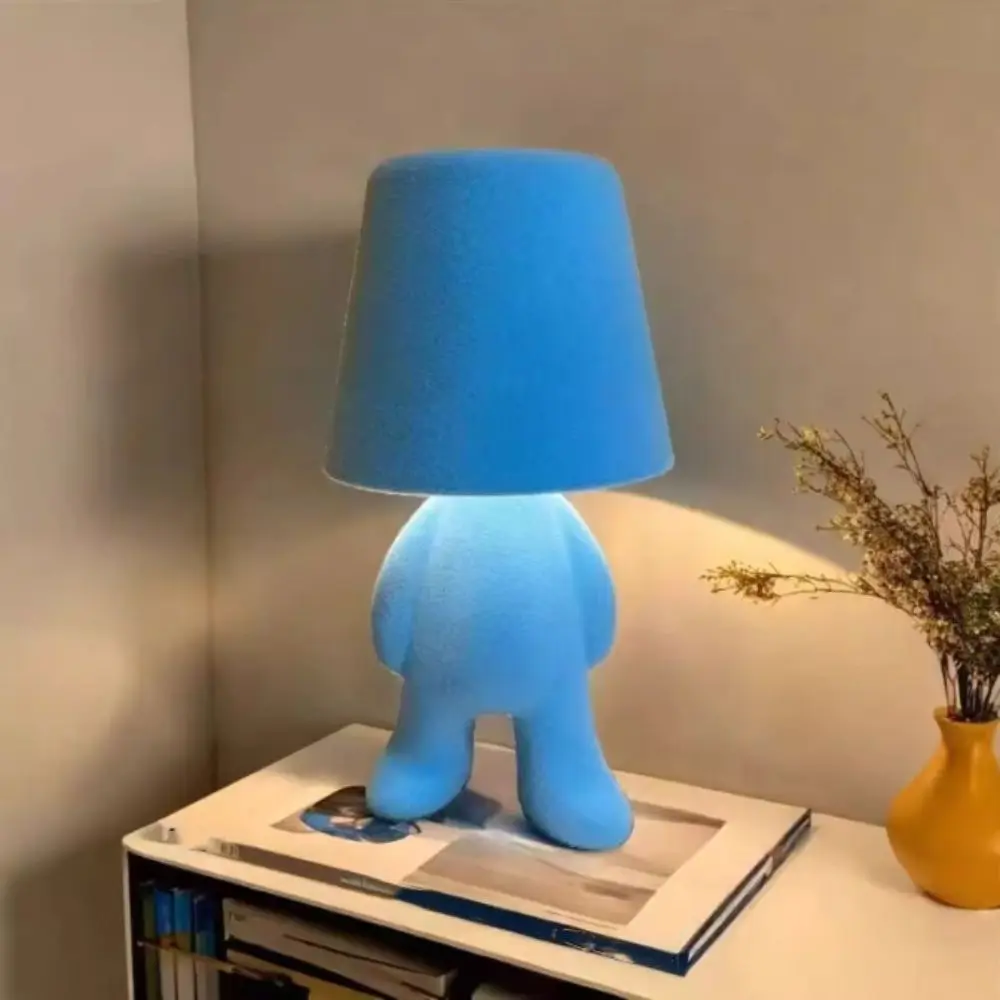 Touch Control Table Lamp Colorful Design Flocking Texture Night Lamp Creative Shape Mini Size Bedside Lamp Children's Room