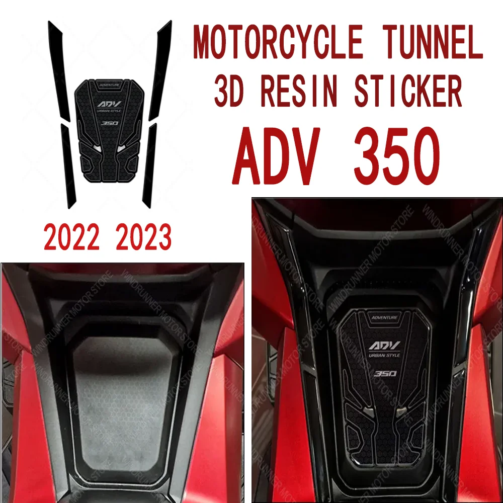 

3D Epoxy Resin Sticker Waterproof Protective Sticker Motorcycle Tunnel Foot Board Sticker For Adv 350 Adv350 2022 2023