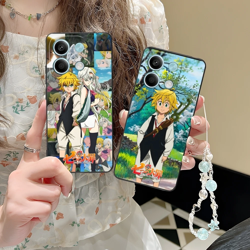 Seven Deadly Sins Meliodas Mobile Phone Case for Xiaomi POCO M6 M5 M4 M3 X6 X5 X4 X3 F6 F5 F4 F3 F2 C40 Pro GT 5G Black Cover