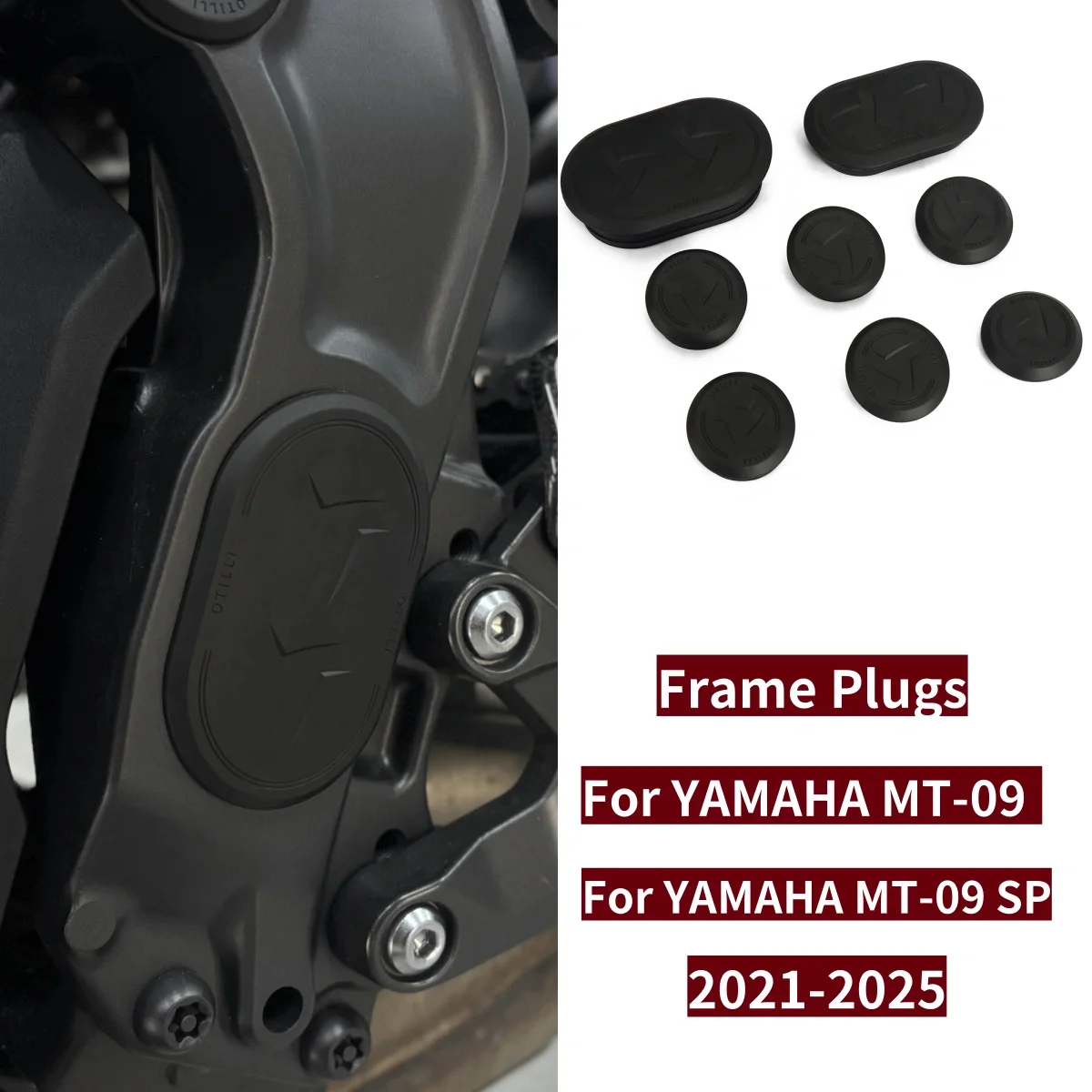 

Frame Hole Caps For YAMAHA MT09 mt09 MT 09 MT-09 SP 2021 2022 2023 2024 2025 Motorcycle Frame Hole Plug Decorative Cover Kit