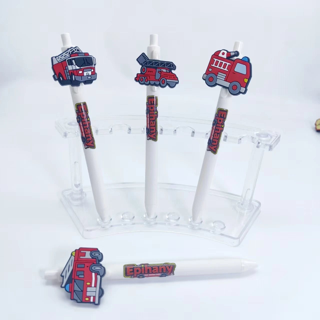 9 قطعة/12 قطعة أقلام حبر جاف مبتكرة لشاحنة الإطفاء للطلاب هدية لوازم مكتبية للتعلم المميز