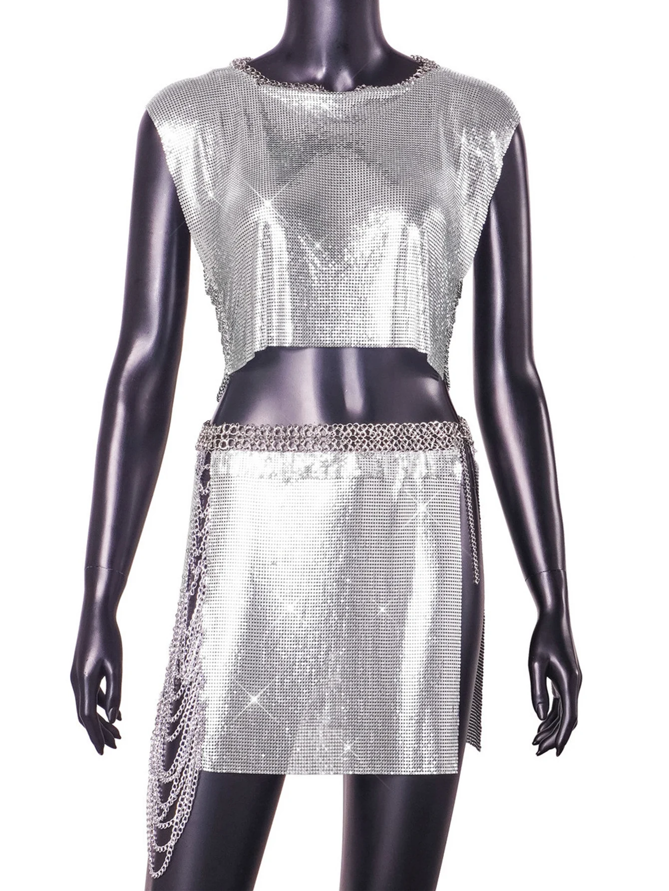 Mini abito estivo sexy con paillettes in metallo y2k da donna, abiti da festa corti da sera, donna, spiaggia, night club, compleanno, set di abiti