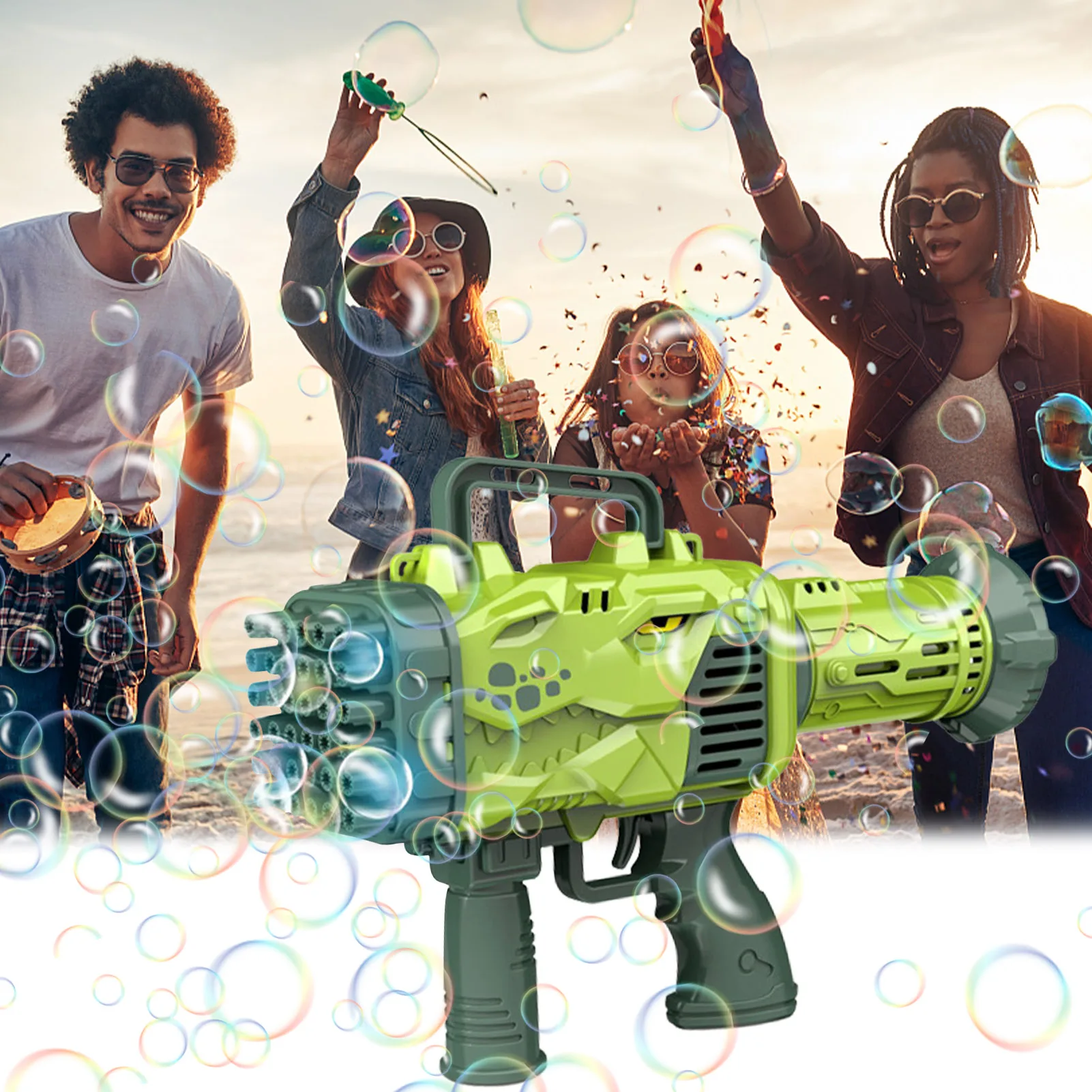 2022 Summer Kids Toys Bubble Maker Machine bambini Outdoor Bubble Maker Machine Dinosaur Bubble Machine ragazzi regali di compleanno