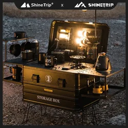 ShineTrip Outdoor Seria 05. Aluminiowa obudowa kempingowa IGT Lekkie modułowe akcesoria Combo Zestaw aluminiowych etui na kawę