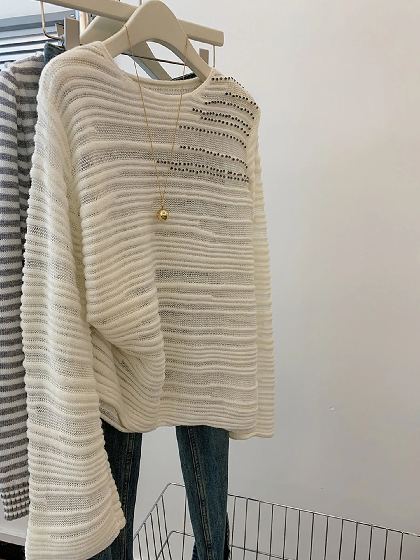 

Свободный длинный трикотаж Sve для поездок на работу, корейская версия, универсальный летний новый женский мягкий удобный топ Lazy Faion