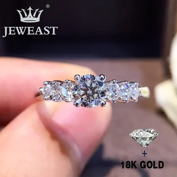 Natural Diamond 18K Gold Pure Gold Ring Beautiful Gemstone Ring Good Upscale Trendy Classic Party Fine Jewelry Hot Sell New 2025