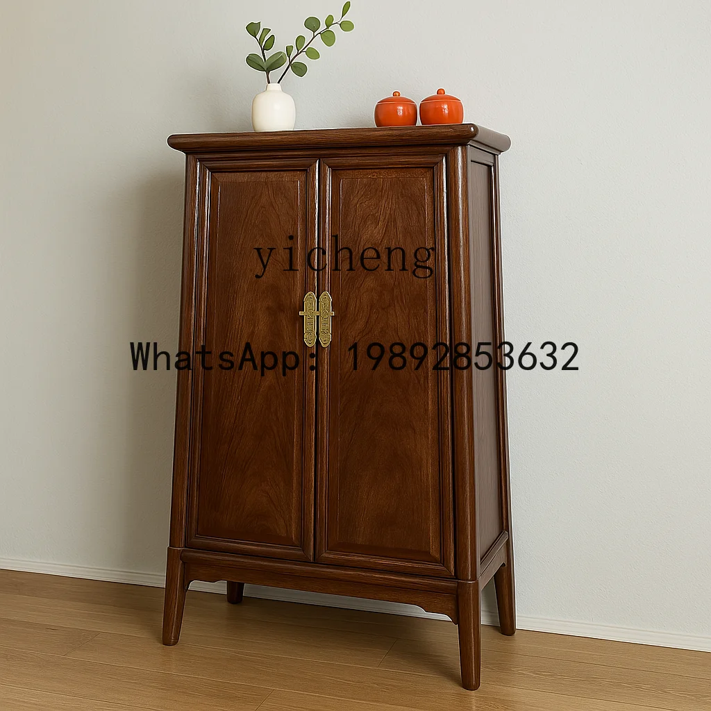 Solid Wood Noodle Cabinet Ming Type Rounded Corner Cabinet Old Elm Bogu Rack Locker