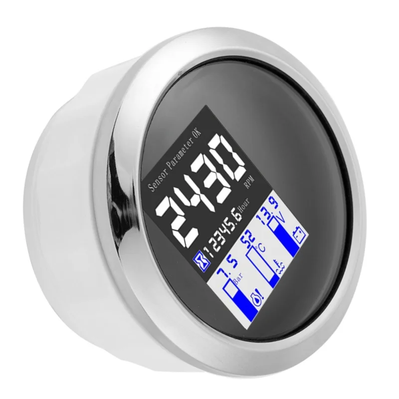 Picture 4: 3.3in Multifunction Gauge RPM Oil Pressure Water Temperature Voltage J1939 Protocol CAN FieldBus(Black )