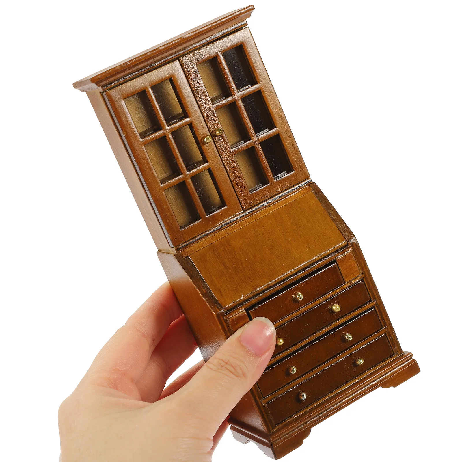 Mini armoire Miniature en bois, ornement pour maison de poupée, artisanat, décoration de cuisine, échelle 1/12, jeu de simulation, photographie