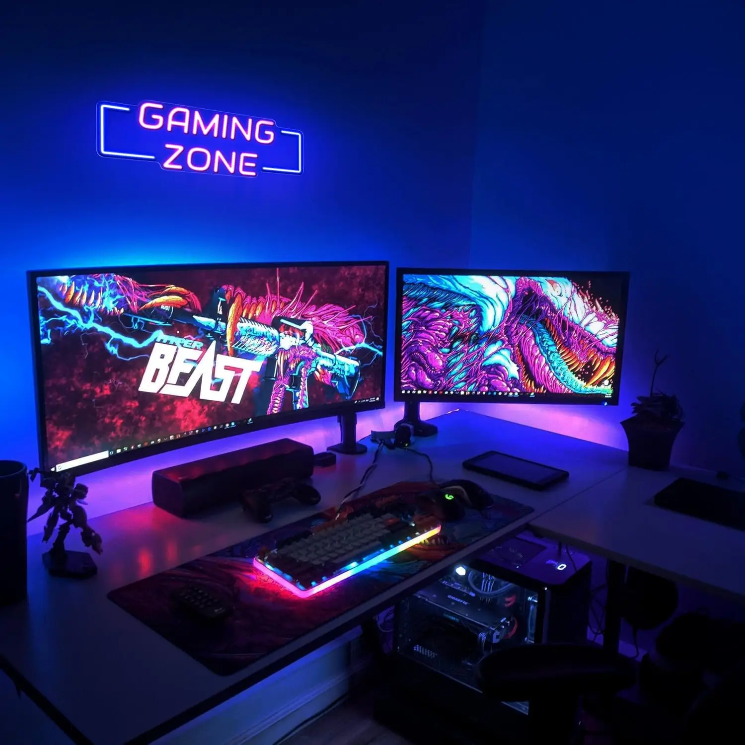 Gaming Zone Neon Sign USB LED  - مراجعة Esports Gaming Zone وسعره