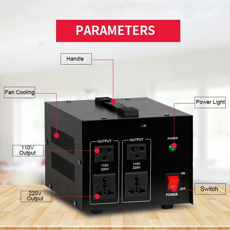 Transformateur de tension 5kva 12v, convertisseur abati eur 110v 220v