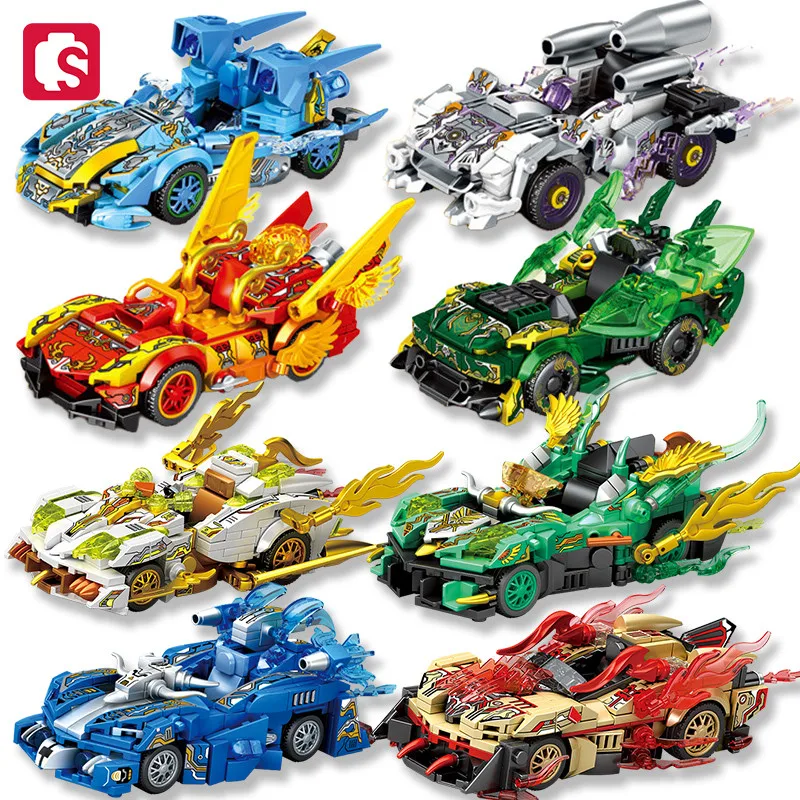 SEMBO Creative Racing Vehicle Assemblage Building Blocks MOC Sports Car Model Bricks Car Construction Sets Boys Toys Kids Gifts