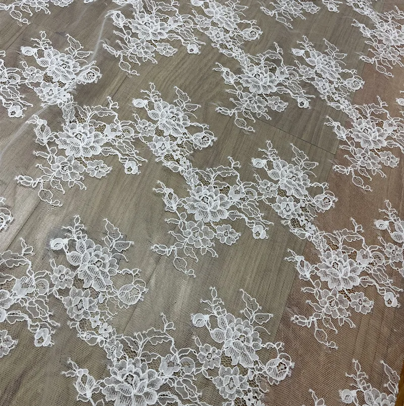 150CM Wide Off White Soft Lace Thick Cotton Quality Florals Decorative Lace 1 Meter Price