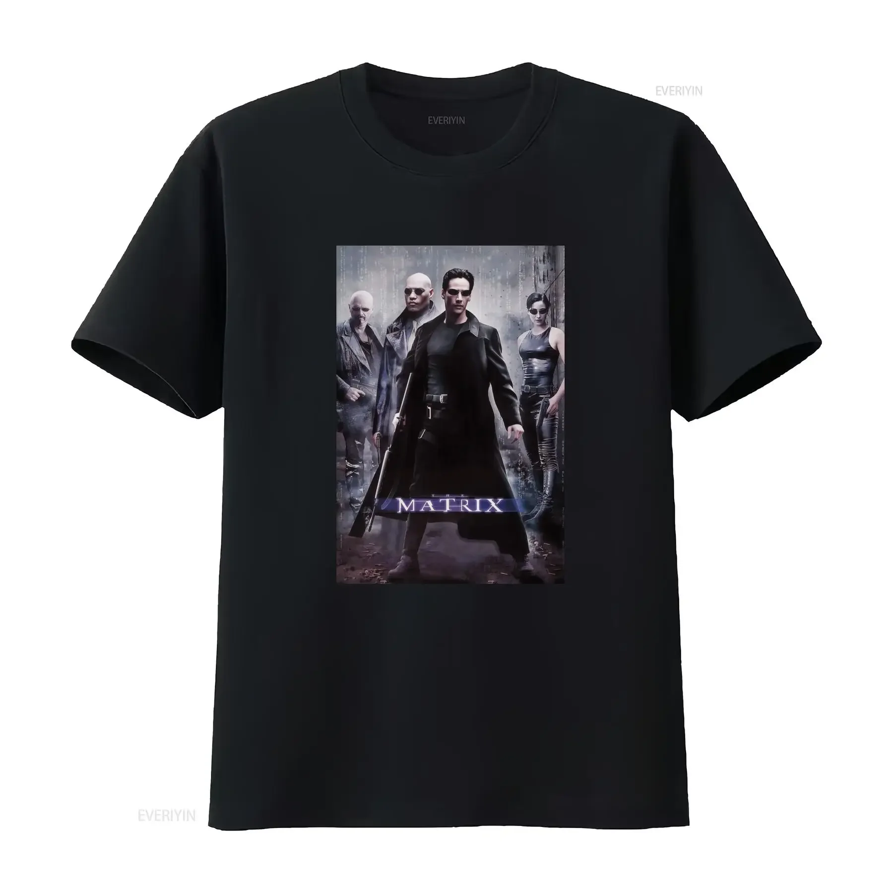 Matrix Movie Poster T Shirt Size L Preorder New Sci Fi Film Inspired Design vintage Washed Versatile Unisex Soft fashion