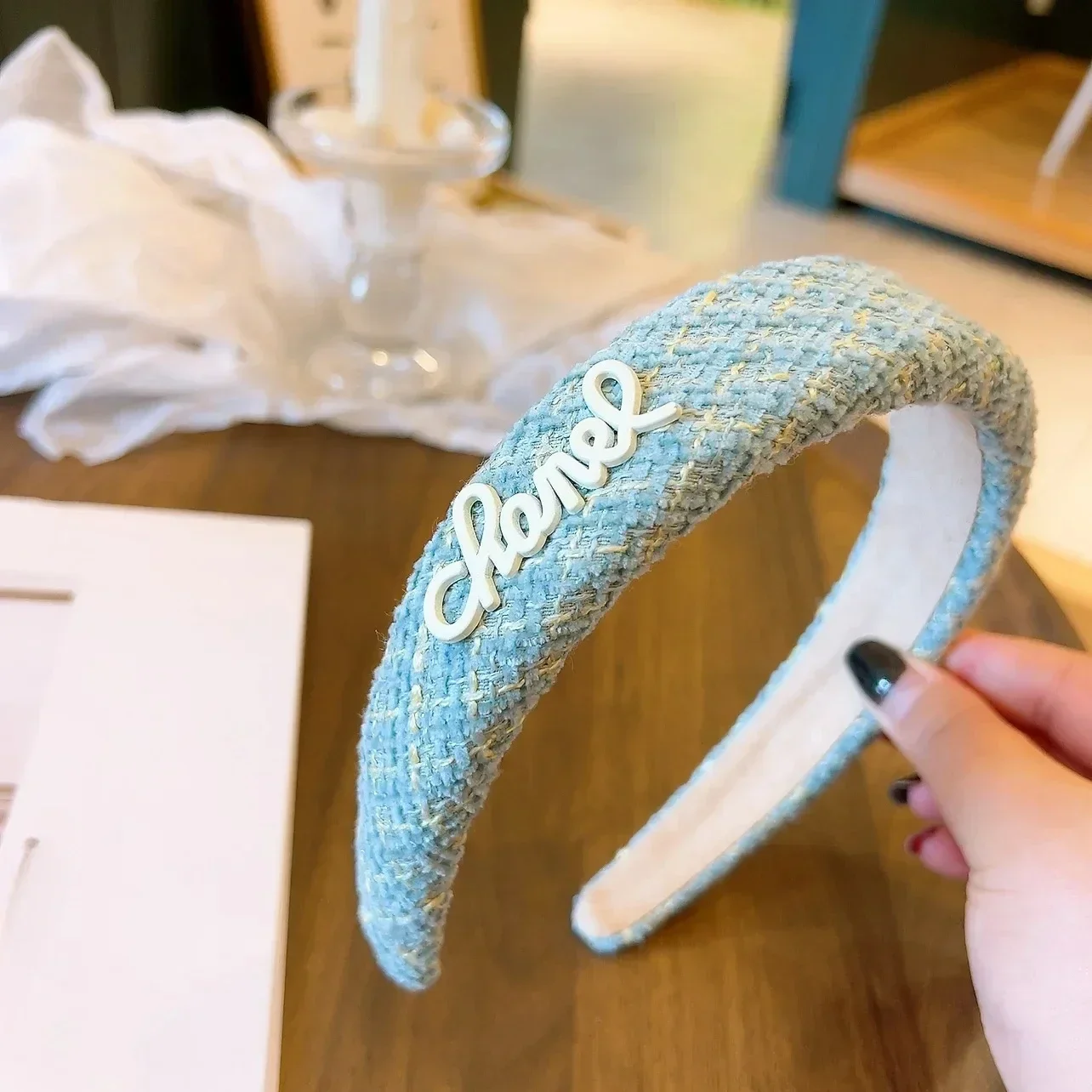 Moda estilo clássico elegante carta bandana scrunchies versão coreana ao ar livre hairpin lavagem facial acessórios para o cabelo presentes