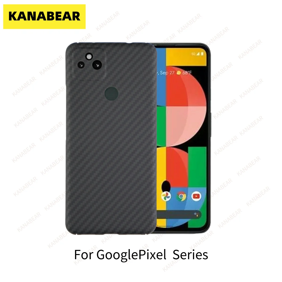 KANABEAR New Genuine Aramid Fiber Carbon For Google Pixel 5 /5A 6A Fine Hole Camera Anti-fall Pixel5 Pixel 5G Shell CASE Cover