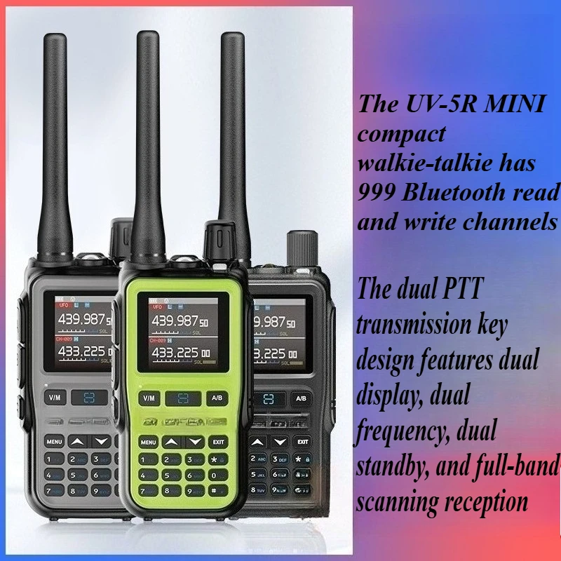 

Baofeng UV-5RMini Walkie Talkie Mini Compact One Key Frequency Matching Bluetooth Fast TYPE-C Charging Long Range Two Way Radio