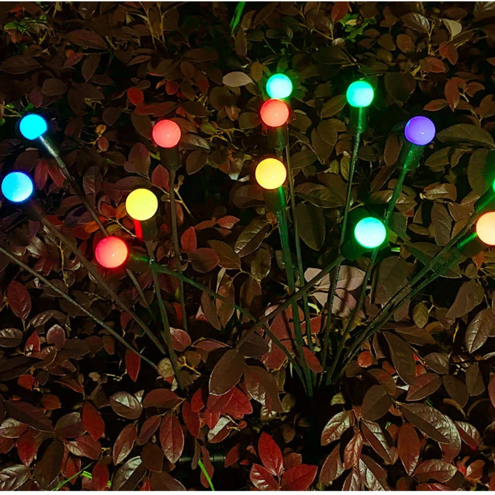 Luces solares de luciérnaga para exteriores, 6 Led, luces solares para jardín, luz oscilante impermeable para Patio, decoración de camino