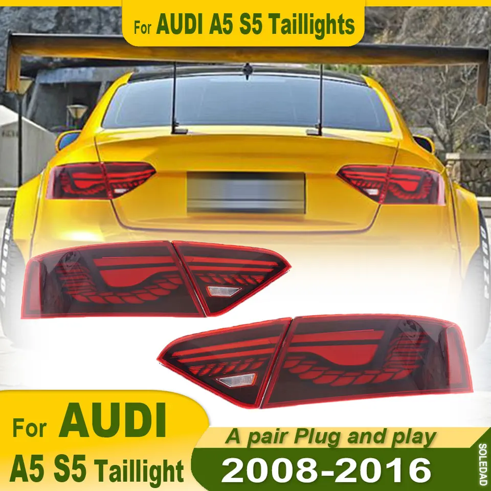 2pcs Tail lights For Audi A5 S5 2008 2009 2010 2011 2012 2013 2014