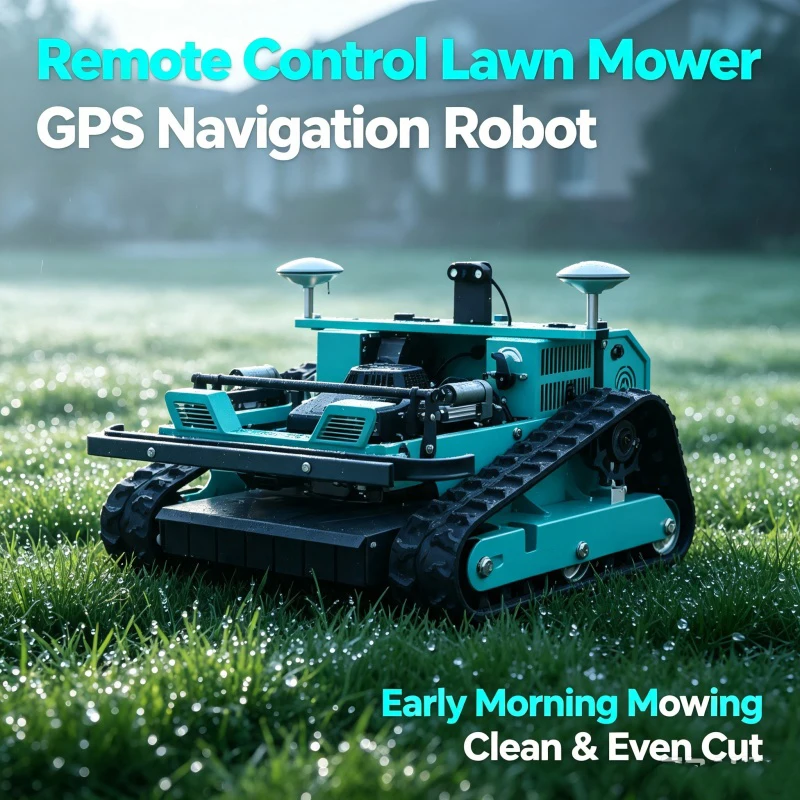 Customized Remote Control Lawn Mower GPS seedling nursery trimming care, low cutting height protect sapling rhizomes